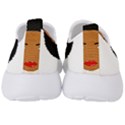 African American woman with сurly hair Men s Slip On Sneakers View4