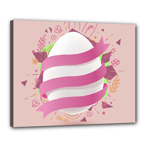 Easter Egg Colorful Spring Color Canvas 20  X 16  (stretched) by Pakrebo