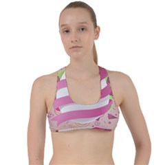 Easter Egg Colorful Spring Color Criss Cross Racerback Sports Bra by Pakrebo