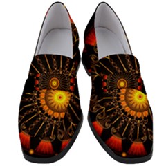 Ornaments Filigree Bright Women s Chunky Heel Loafers