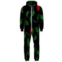 Roses Flowers Spring Flower Nature Hooded Jumpsuit (men)  by Pakrebo