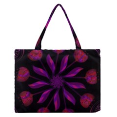 Background Purple Black Red Zipper Medium Tote Bag by Pakrebo