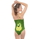 Buttercup Ranunculus Globe Flower Classic One Shoulder Swimsuit View2