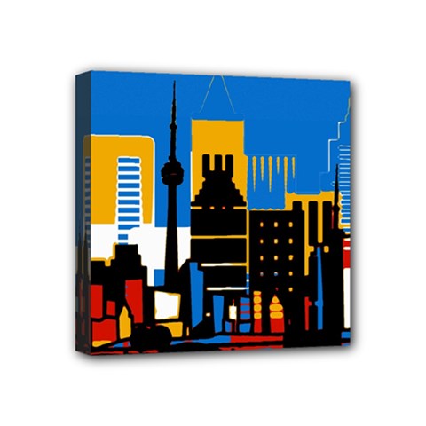 Architecture City House Window Mini Canvas 4  X 4  (stretched) by Pakrebo