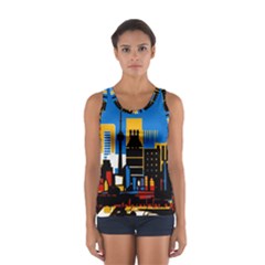 Architecture City House Window Sport Tank Top  by Pakrebo