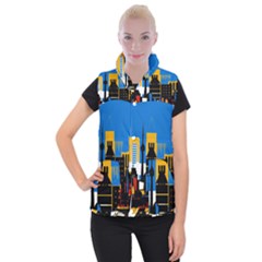 Architecture City House Window Women s Button Up Vest by Pakrebo