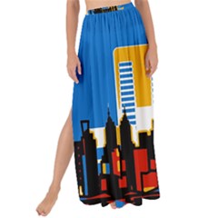 Architecture City House Window Maxi Chiffon Tie-up Sarong by Pakrebo