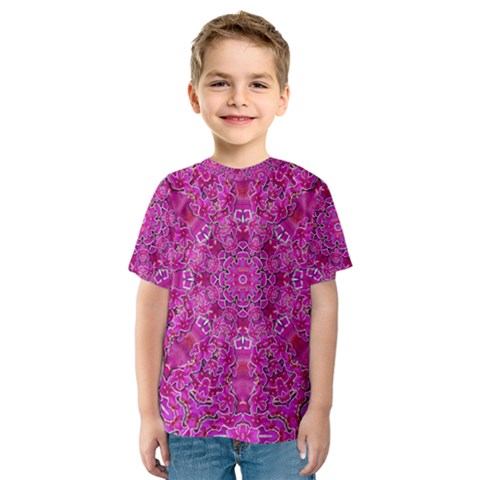 Flowering And Blooming To Bring Happiness Kids  Sport Mesh Tee by pepitasart