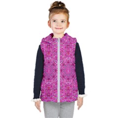 Flowering And Blooming To Bring Happiness Kids  Hooded Puffer Vest by pepitasart