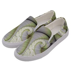 Graphic Fractal Eddy Curlicue Leaf Men s Canvas Slip Ons by Pakrebo