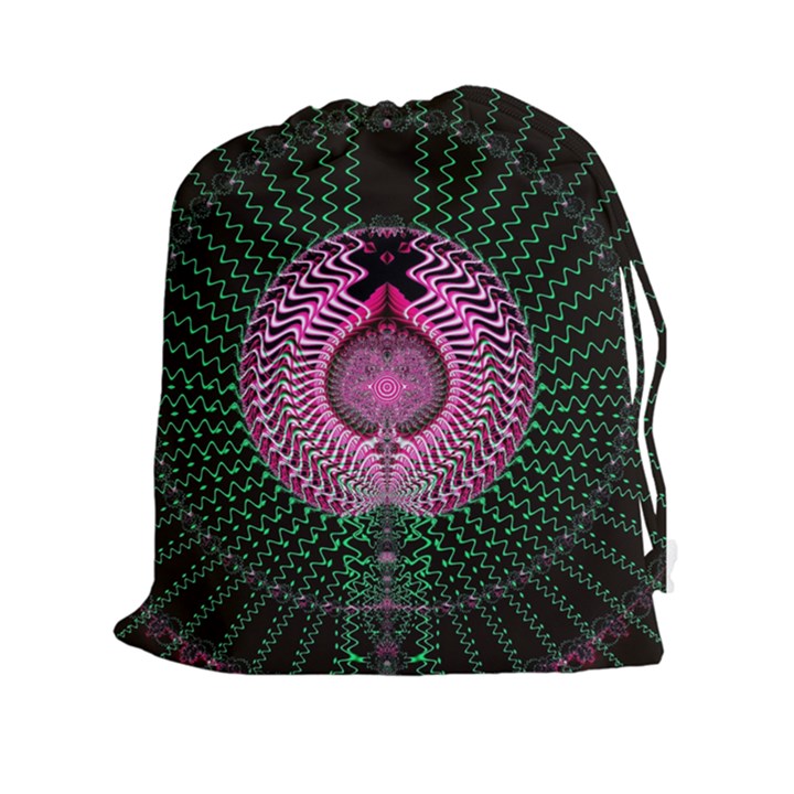 Fractal Traditional Fractal Hypnotic Drawstring Pouch (XXL)