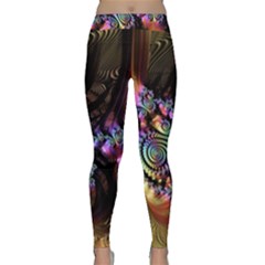 Fractal Colorful Background Classic Yoga Leggings by Pakrebo