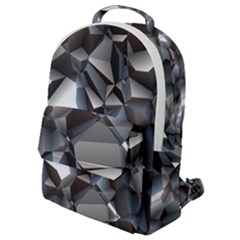 Triangles Polygon Color Silver Uni Flap Pocket Backpack (small)