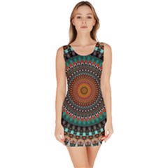 Ornament Circle Picture Colorful Bodycon Dress by Pakrebo