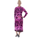 Fractal Math Geometry Visualization Pink Velvet Maxi Wrap Dress View2