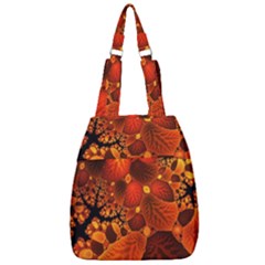 Leaf Autumn Nature Background Center Zip Backpack by Pakrebo