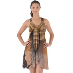 Night Moth Show Some Back Chiffon Dress by Riverwoman