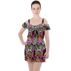 Image 2 Ruffle Cut Out Chiffon Playsuit