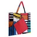 Design 9 Zipper Large Tote Bag View2