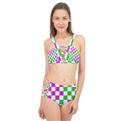 Checkerboard Again 1 Cage Up Bikini Set by impacteesstreetwearseven