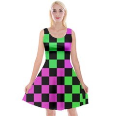 Checkerboard Again 1a Reversible Velvet Sleeveless Dress by impacteesstreetwearseven