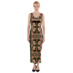 Dragons Fitted Maxi Dress