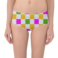 Checkerboard Again 3 Mid-waist Bikini Bottoms
