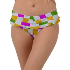 Checkerboard Again 3 Frill Bikini Bottom by impacteesstreetwearseven