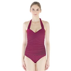 Anything You Want -red Halter Swimsuit