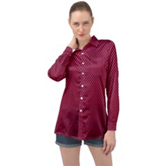 Anything You Want -red Long Sleeve Satin Shirt
