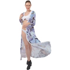 Powderbluepuffrose; Maxi Chiffon Beach Wrap