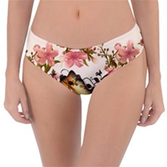 A Touch Of Vintage, Floral Design Reversible Classic Bikini Bottoms by FantasyWorld7