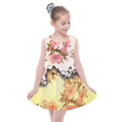 A Touch Of Vintage, Floral Design Kids  Summer Dress by FantasyWorld7