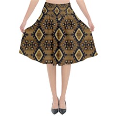 Navajo 1 Flared Midi Skirt by ArtworkByPatrick