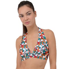 Pop Art Camouflage 1 Halter Plunge Bikini Top by impacteesstreetweareight