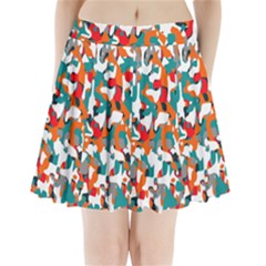 Pop Art Camouflage 1 Pleated Mini Skirt