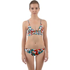 Pop Art Camouflage 1 Wrap Around Bikini Set