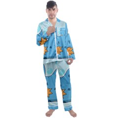 Patokip Men s Satin Pajamas Long Pants Set
