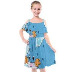 Patokip Kids  Cut Out Shoulders Chiffon Dress by MuddyGamin9