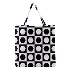 Chessboard Hexagons Squares Grocery Tote Bag