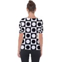 Chessboard Hexagons Squares Shoulder Cut Out Short Sleeve Top View2