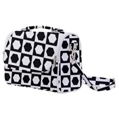 Chessboard Hexagons Squares Satchel Shoulder Bag