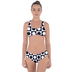 Chessboard Hexagons Squares Criss Cross Bikini Set