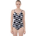 Chessboard Hexagons Squares Cut Out Top Tankini Set View1