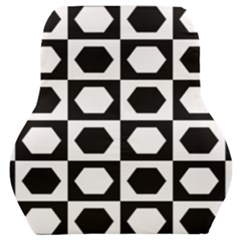 Chessboard Hexagons Squares Car Seat Back Cushion 