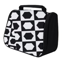 Chessboard Hexagons Squares Full Print Travel Pouch (Small)