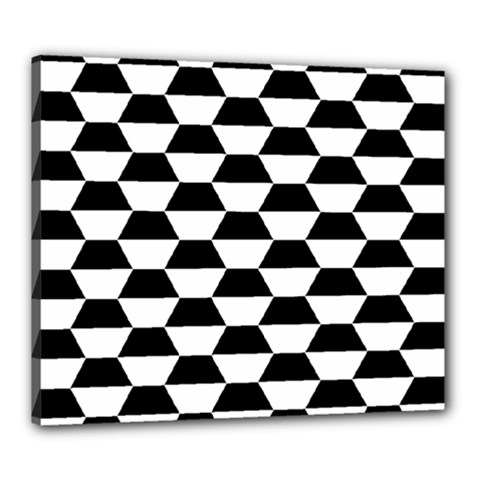 Hexagons Pattern Tessellation Canvas 24  X 20  (stretched) by Mariart