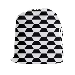 Hexagons Pattern Tessellation Drawstring Pouch (xxl) by Mariart