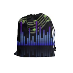 Speakers Music Sound Drawstring Pouch (large)
