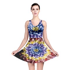 Rainbow Chrysanthemum Reversible Skater Dress